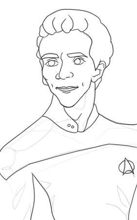 Frame redraw of Julian Bashir, Star Trek: Deep Space Nine